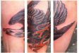 traditional colour eagle tattoo